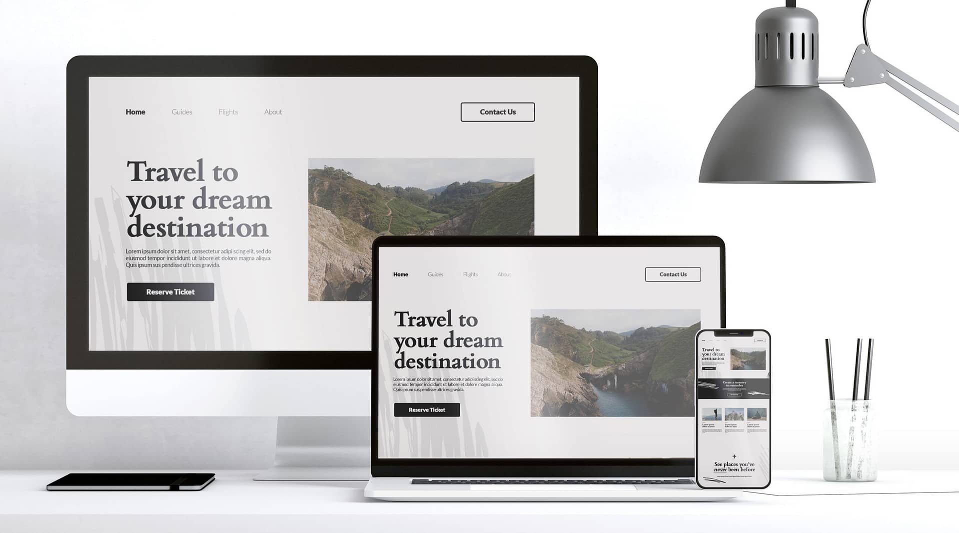 Travelling website design